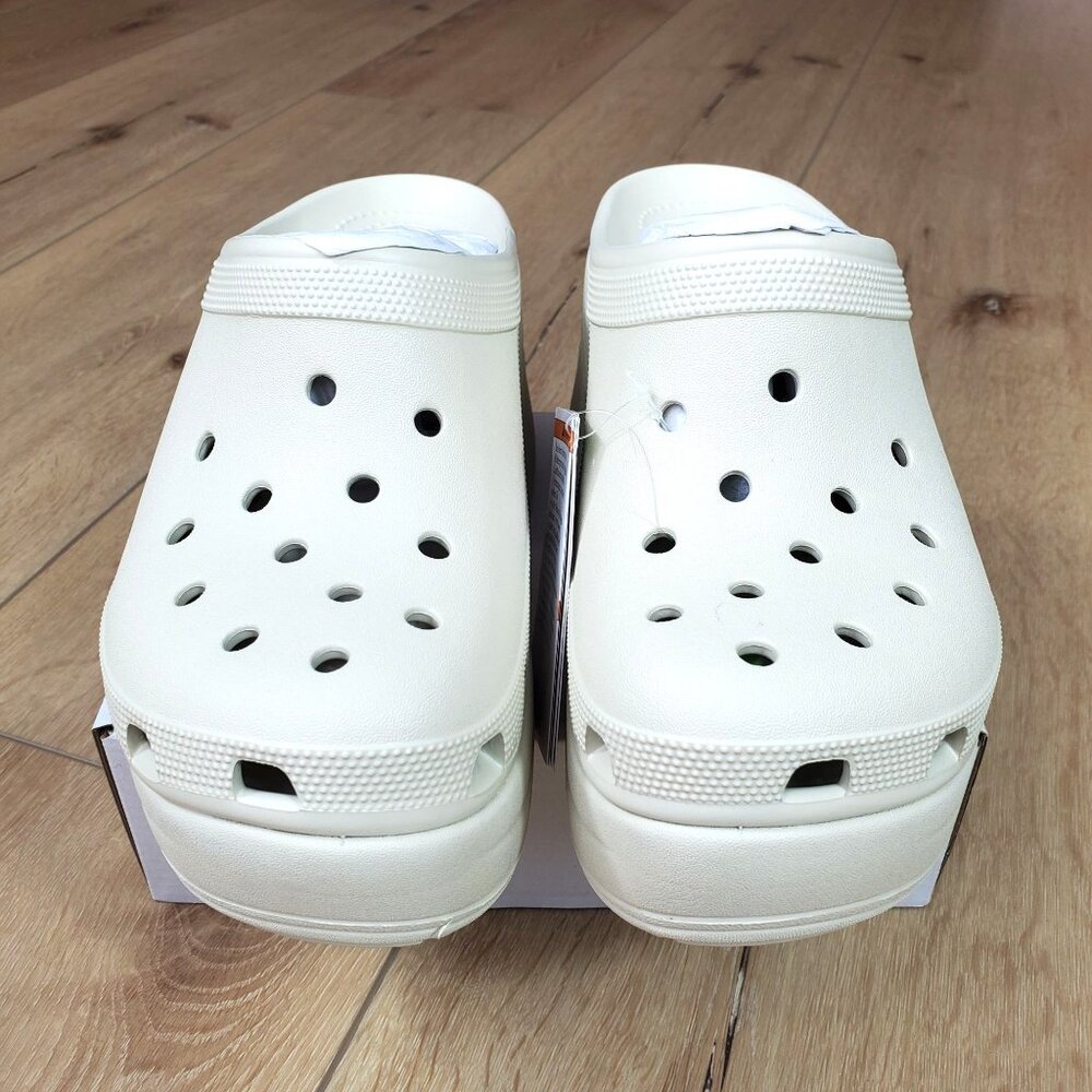 Crocs Womens Size 9 Siren Clog Platform Block High Heels Bone / White US W9/M7 - Picture 3 of 16